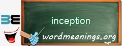 WordMeaning blackboard for inception